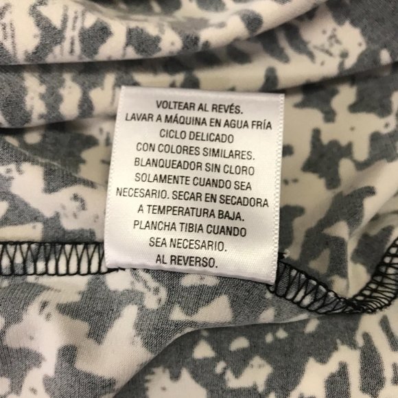 Style & Co Womens Black White Print Rhinestone Detail Tunic Size  L - Picture 6 of 7